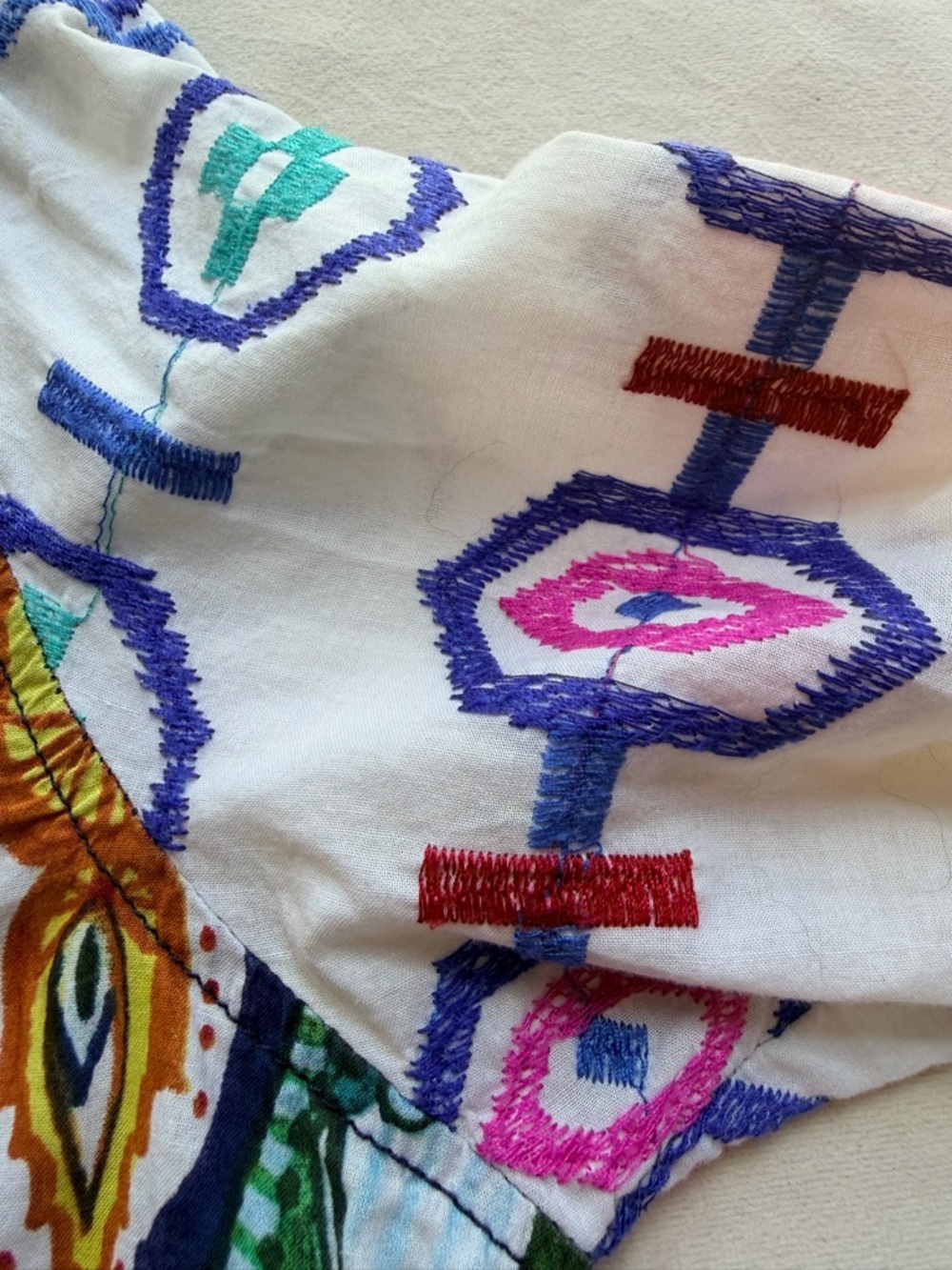 Desigual M summer weight button up. Embroidery cotton - Picture 3 of 8